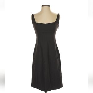 NWT Elie Tahari Gaylan Black Square Neck Wool Blend Cocktail Dress, Size 2